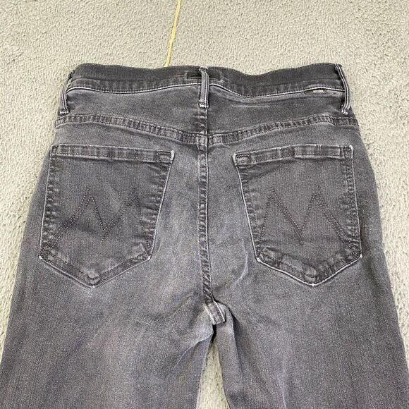 Mother Pants Women’s 26 Black The Stunner Zip Ankle Step Fray Not Guilty Grunge - Picture 13 of 14